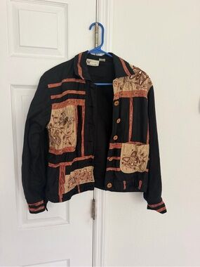 Vintage Yak Magik Patchwork Nepal Art to Wear Jacket S